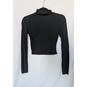 Nasty Gal On a Roll Black Turtleneck Top